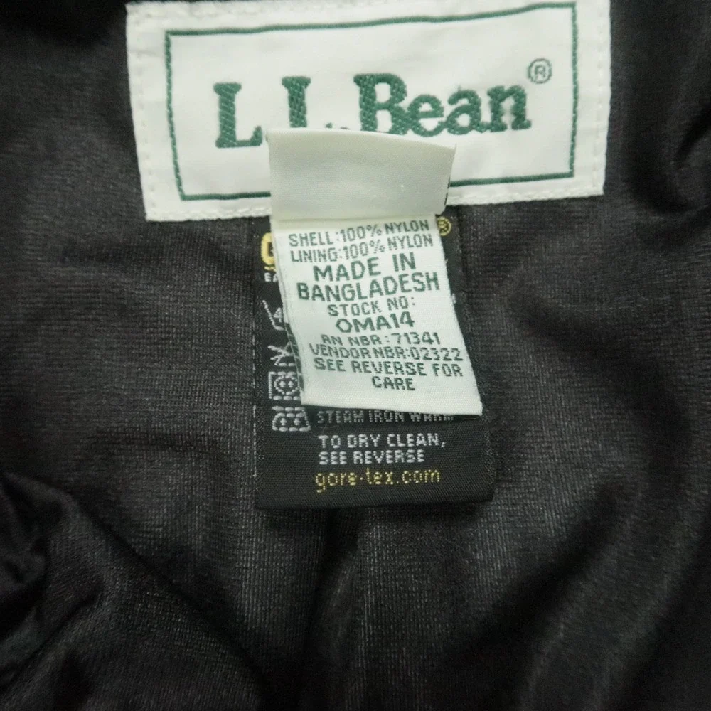 VINTAGE LL Bean Jacket Mens XL Green Brown Gorpcore‎ GTX Full Zip Pockets Chores